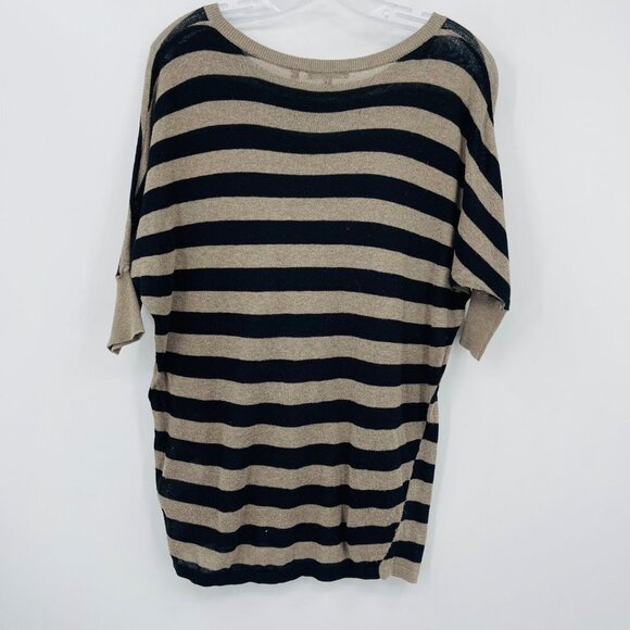 Vince Dolman Short Sleeve Stripe Sweater Size XS Cotton Lightweight - Picture 4 of 10